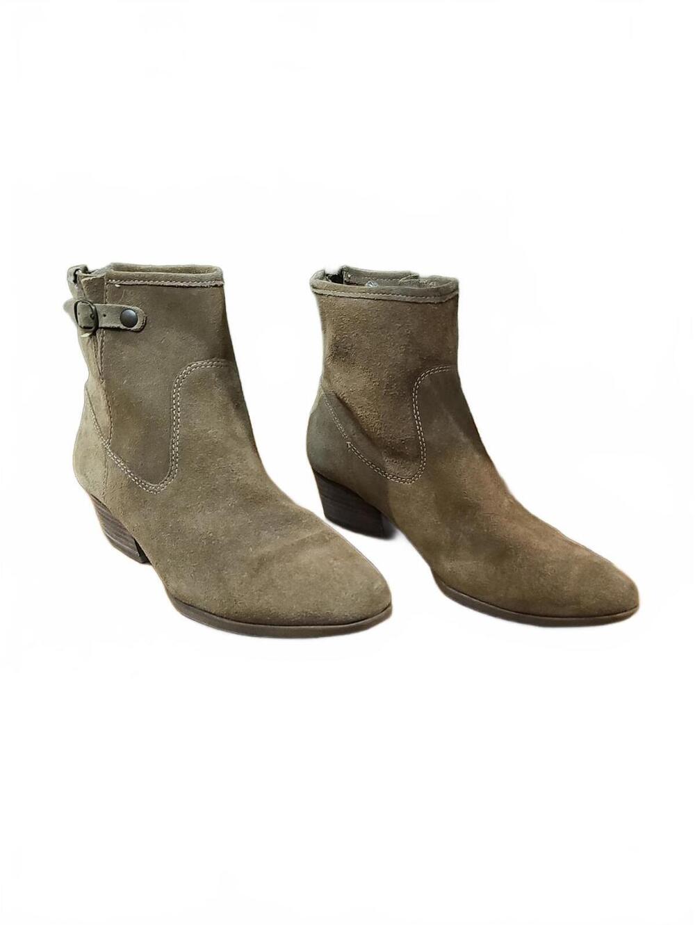 SOFFT Womens Size 6.5 M Camel Brown Suede Zip Ankle Fashion Boots Bootie